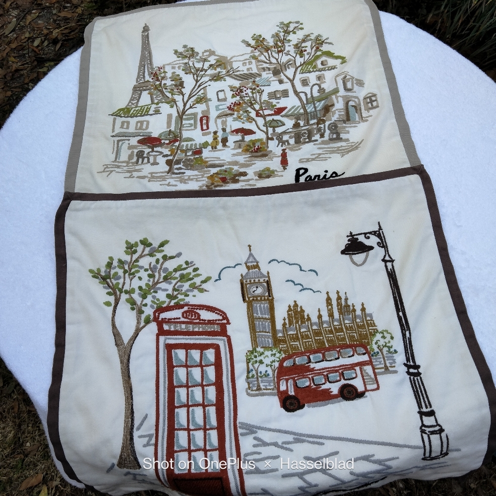 Pottery Barn London Embroidery Pillow Sham - Picture 5 of 6